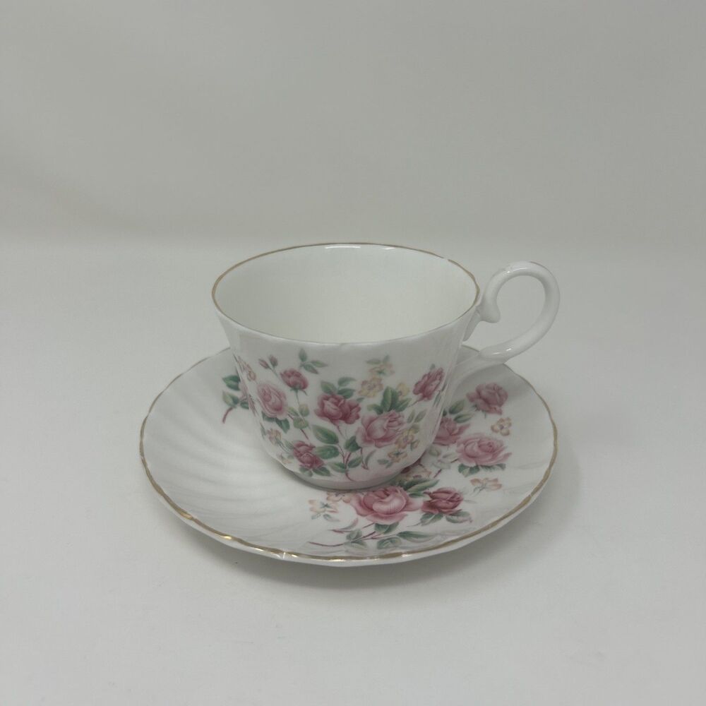 Royal Stuart Fine Bone China Saucer And Tea Cup Set Vintage Pink Floral